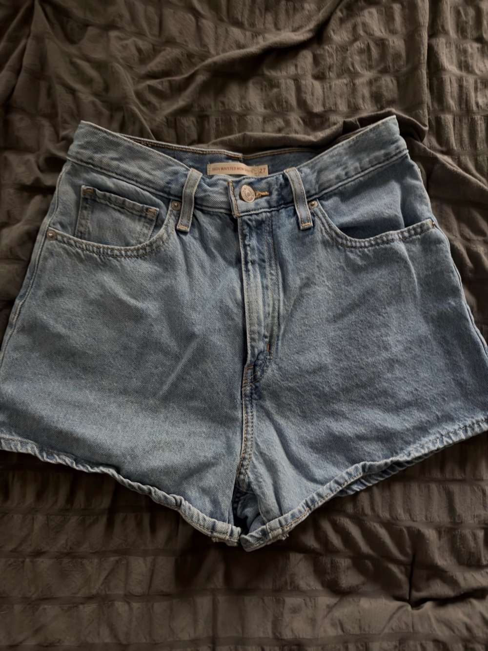 Levi's High-Rise Light Wash Denim Shorts